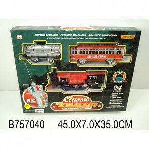 Железная дорога с пультом радиоуправления, свет и звук, длина полотна 440 см. (Shantou, B757040sim)